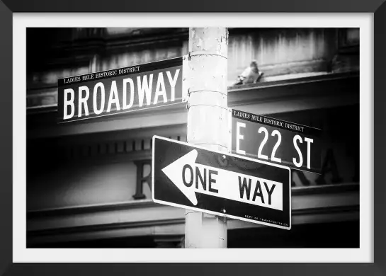 Gros plan sur broadway - poster de new york