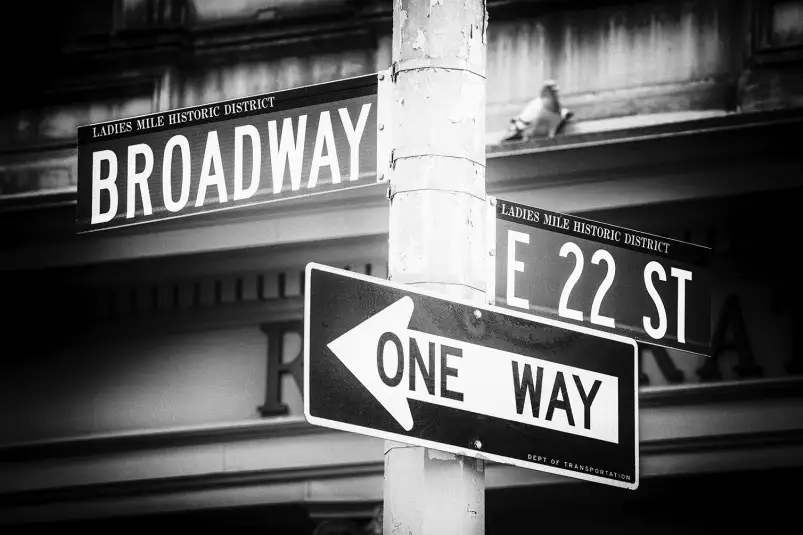 Gros plan sur broadway - poster de new york