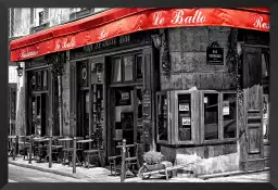 Café au coin de la rue - affiche paris