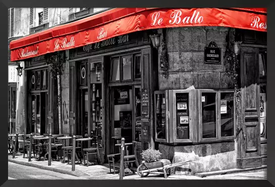 Café au coin de la rue - affiche paris