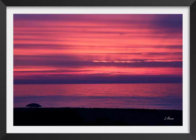 Coucher de soleil corse - tableau bord de mer