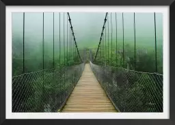 Pont suspendu foret - tableau paysage nature