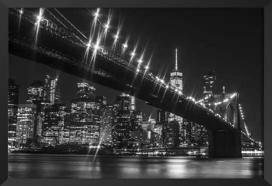 Brooklyn brigde de nuit - affiche new york