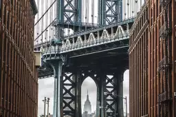 Nyc manhattan bridge - affiche new york