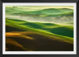 Collines brumeuses - poster nature