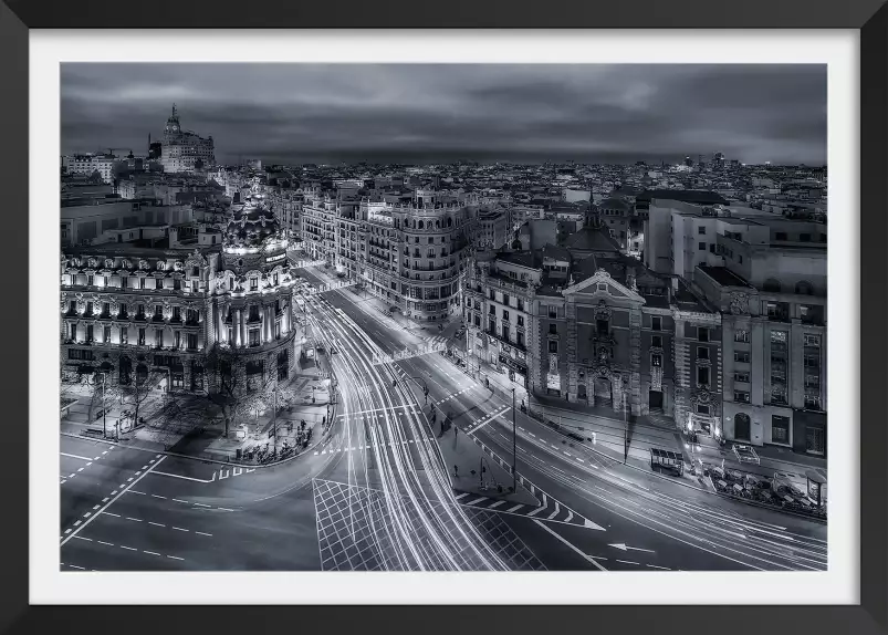 Madrid city lights - tableau ville du monde