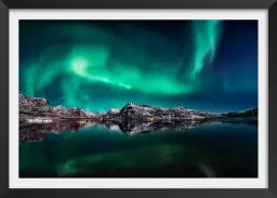 Lofoten aurora - affiche montagne