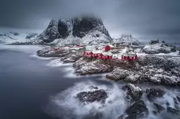 Hiver magique aux lofoten - paysage du monde