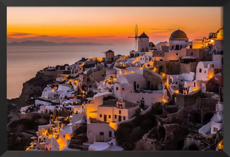 Santorini by night - paysage grece