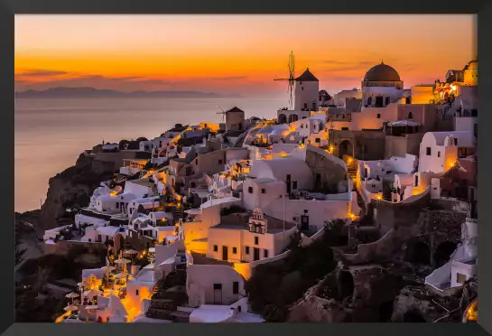 Santorini by night - paysage grece