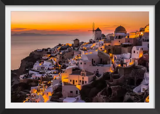 Santorini by night - paysage grece