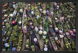 Marché flottant - tableau monde