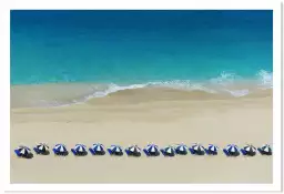 Bleu azur - tableau bord de plage