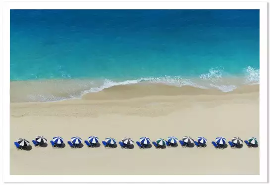 Bleu azur - tableau bord de plage