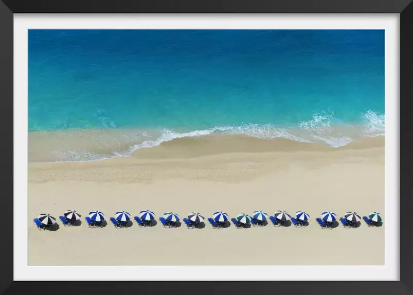 Bleu azur - tableau bord de plage