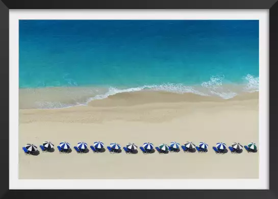 Bleu azur - tableau bord de plage