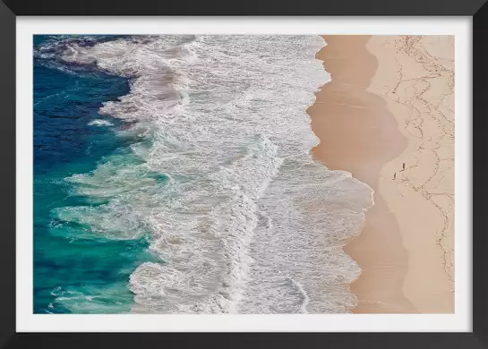 Marine au bord des vagues - tableau bord de plage