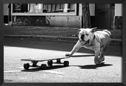 Skate dog - affiche animaux