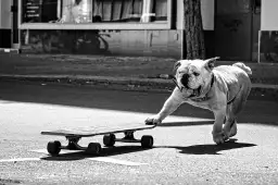 Skate dog - affiche animaux