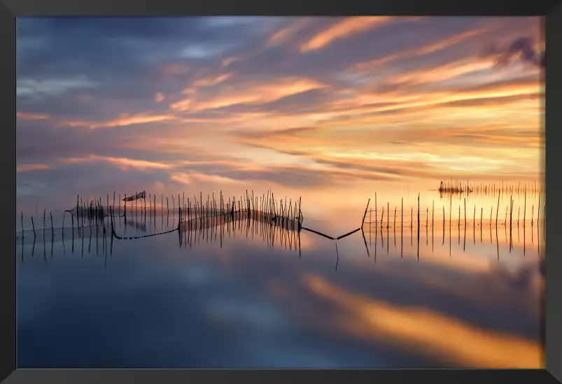 Coucher de soleil sur l’Albufera - tableau bord de mer