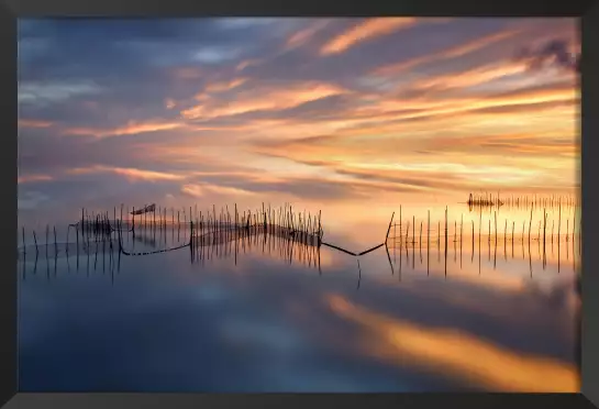 Coucher de soleil sur l’Albufera - tableau bord de mer