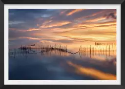 Coucher de soleil sur l’Albufera - tableau bord de mer