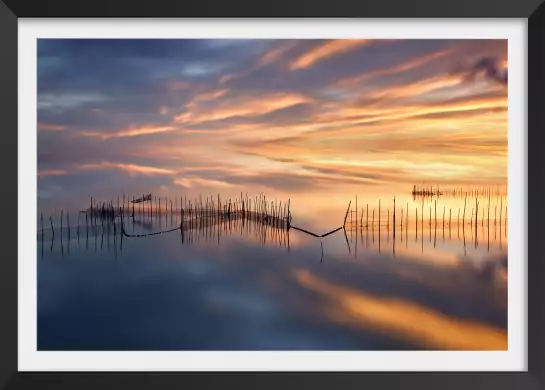 Coucher de soleil sur l’Albufera - tableau bord de mer