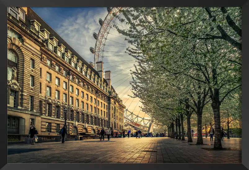 Ville lumière sur london eye - affiche architecture