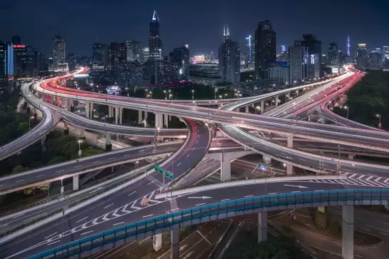 Shanghai highway - affiche ville du monde
