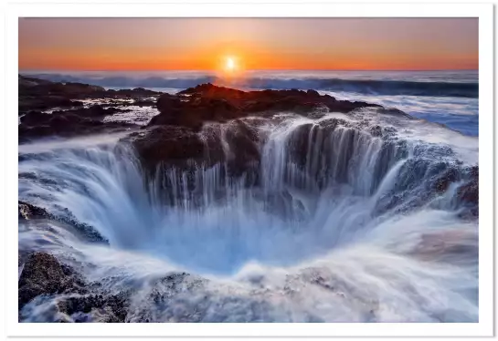 Le puit de thor en oregon - poster bord de mer