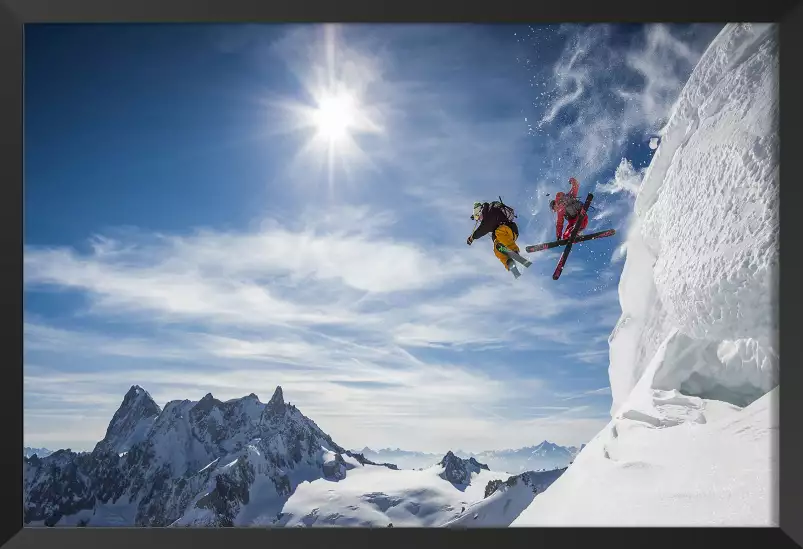 Sport jumping ski - poster ski