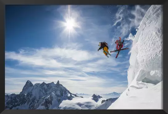 Sport jumping ski - poster ski