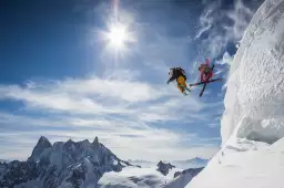 Sport jumping ski - poster ski