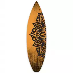Tribal Orange - planche de surf décoration murale