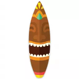 Surf Masque Tiki - deco planche de surf