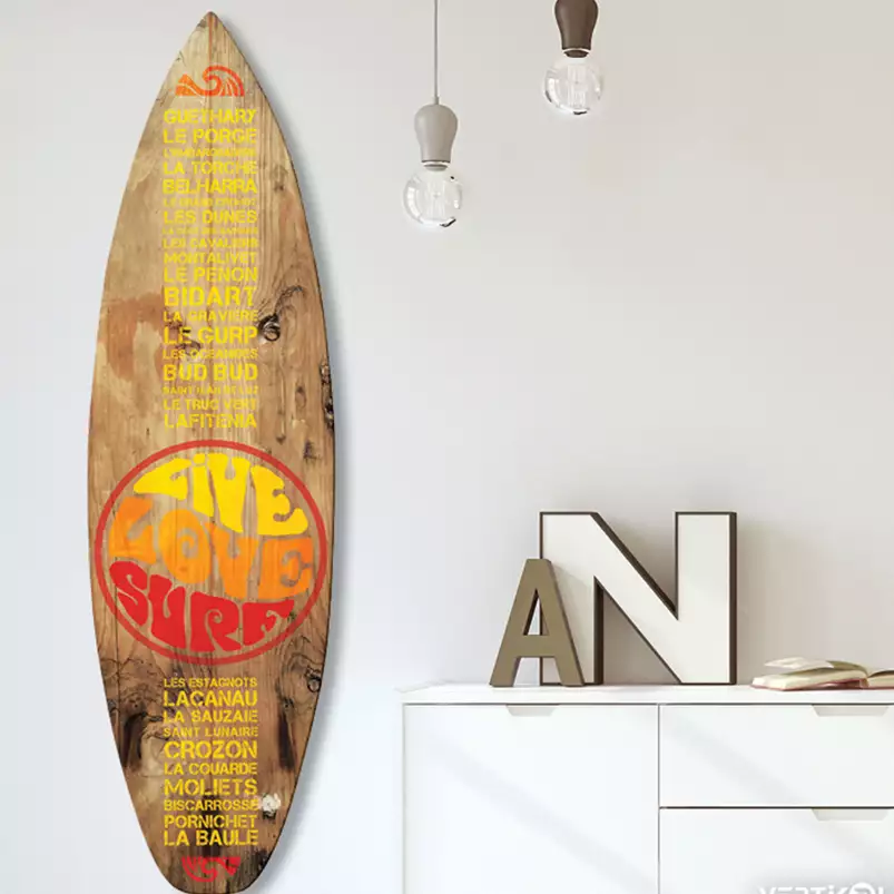 Live Love Surf  - deco planche de surf