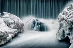 Cascade de glace - paysage hiver