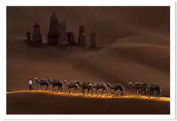 Kumtag - tableau paysage desert
