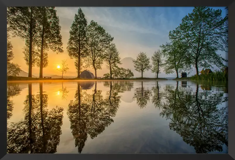 Reflet du mont fuji - tableau montagne