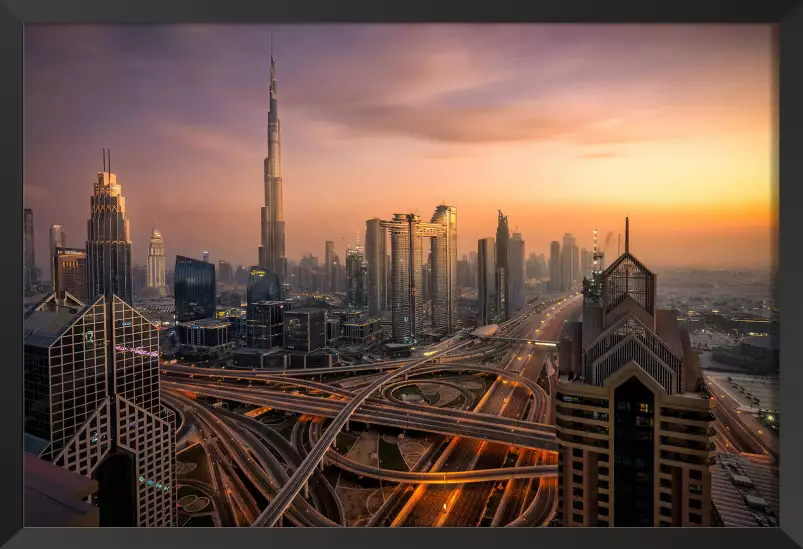 Dubai sunset - affiche architecture