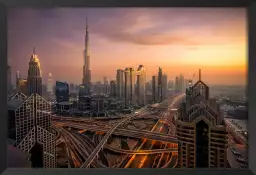 Dubai sunset - affiche architecture