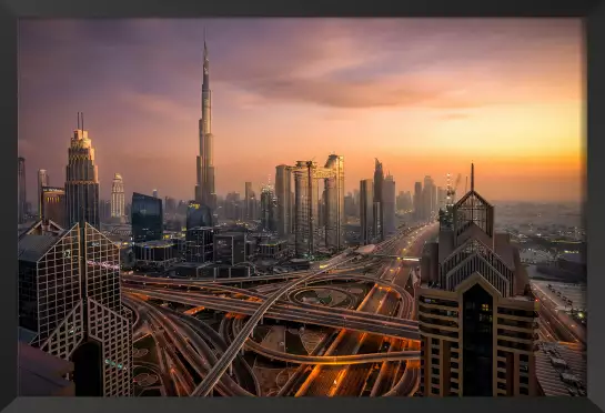 Dubai sunset - affiche architecture