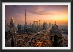 Dubai sunset - affiche architecture