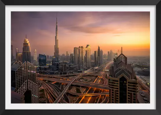 Dubai sunset - affiche architecture