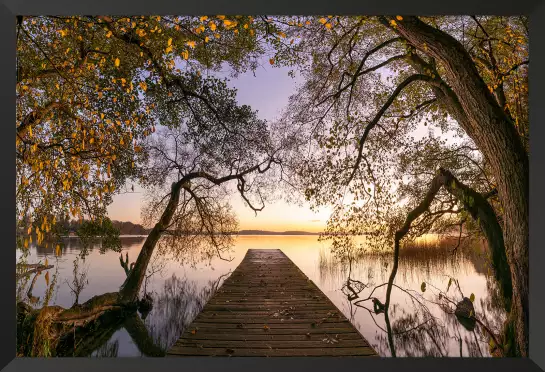 Au bout du lac - tableau montagne