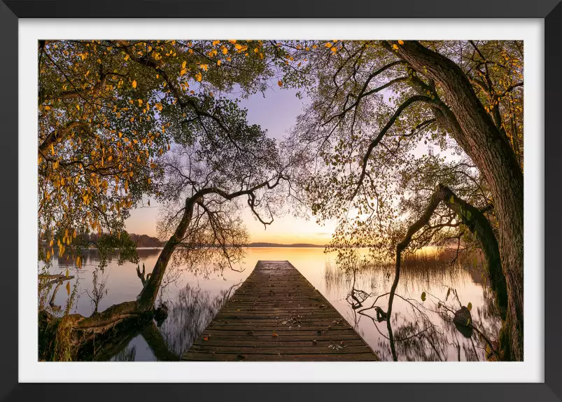 Au bout du lac - tableau montagne