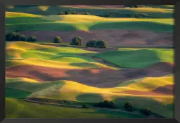 Colline colorée - tableau nature