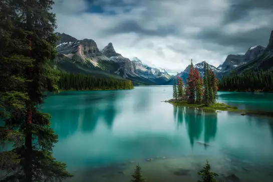 Lac de banff - tableau paysage lac