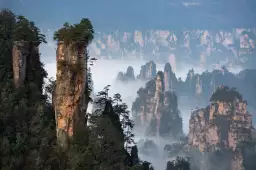 Roches en asie - montagnes chine