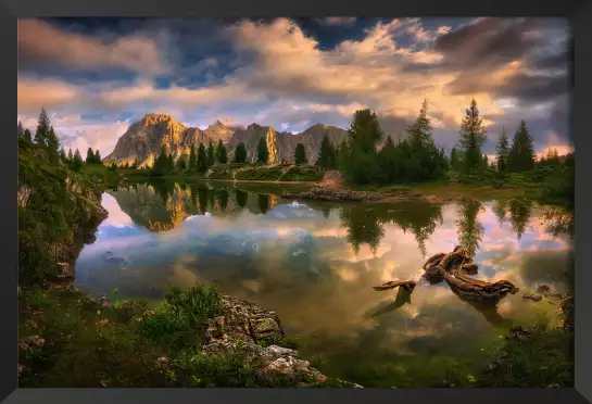 Lac de limides, dolomites - poster montagne